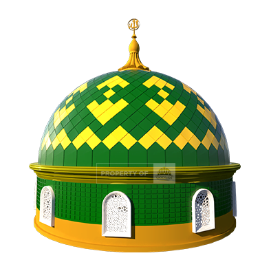 model kubah masjid setengah bola