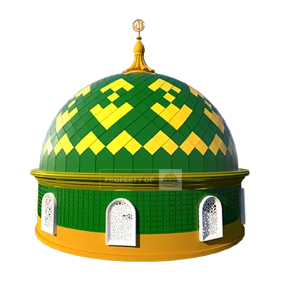 model kubah masjid setengah bola