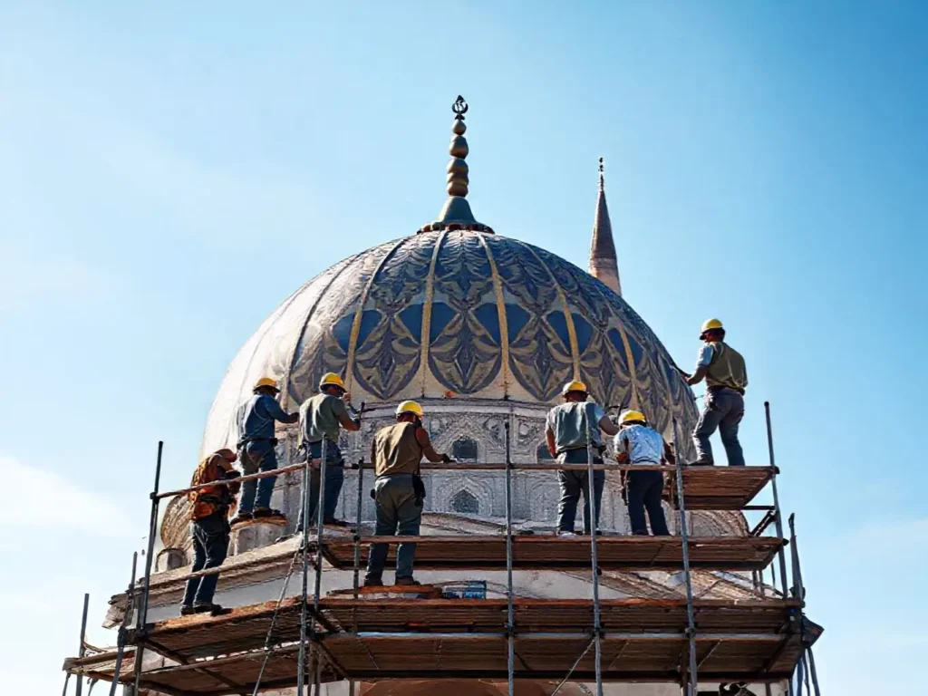renovasi kubah masjid