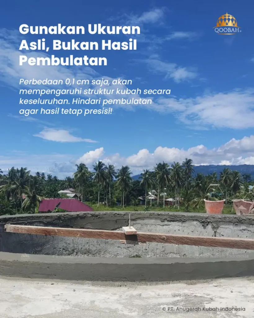 ukuran asli kubah masjid