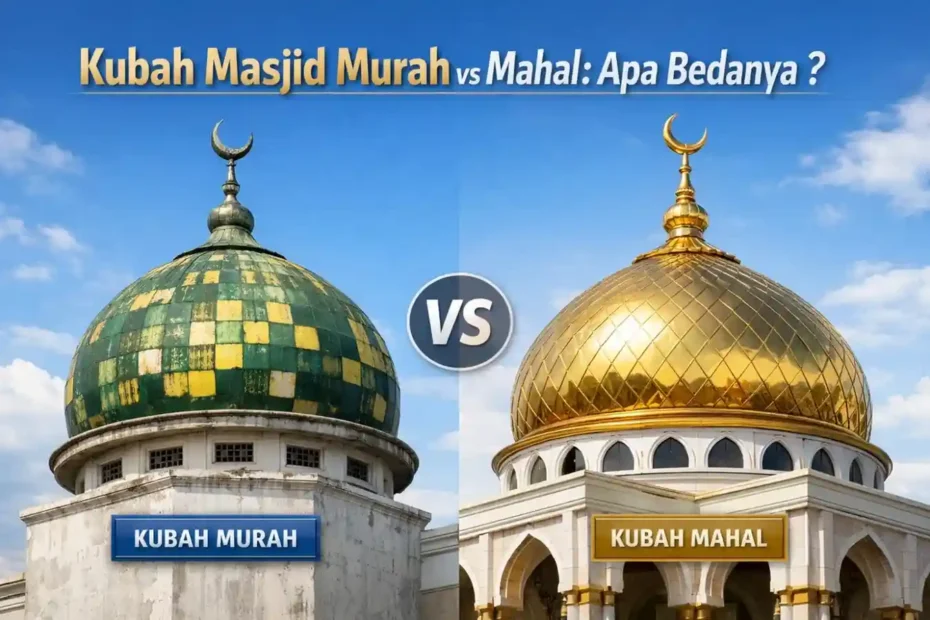 beda kubah masjid murah mahal