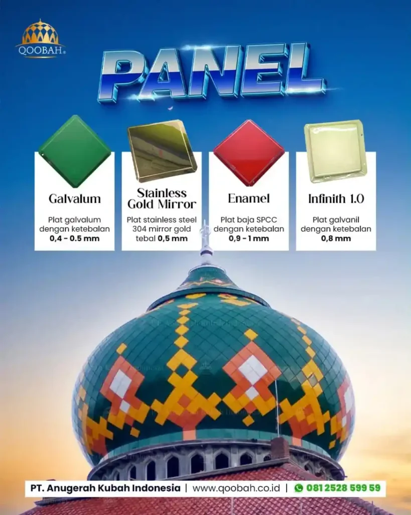 perbandingan kubah enamel galvalum
