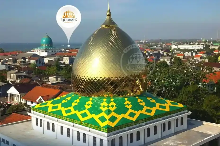 kubah masjid stainless gold