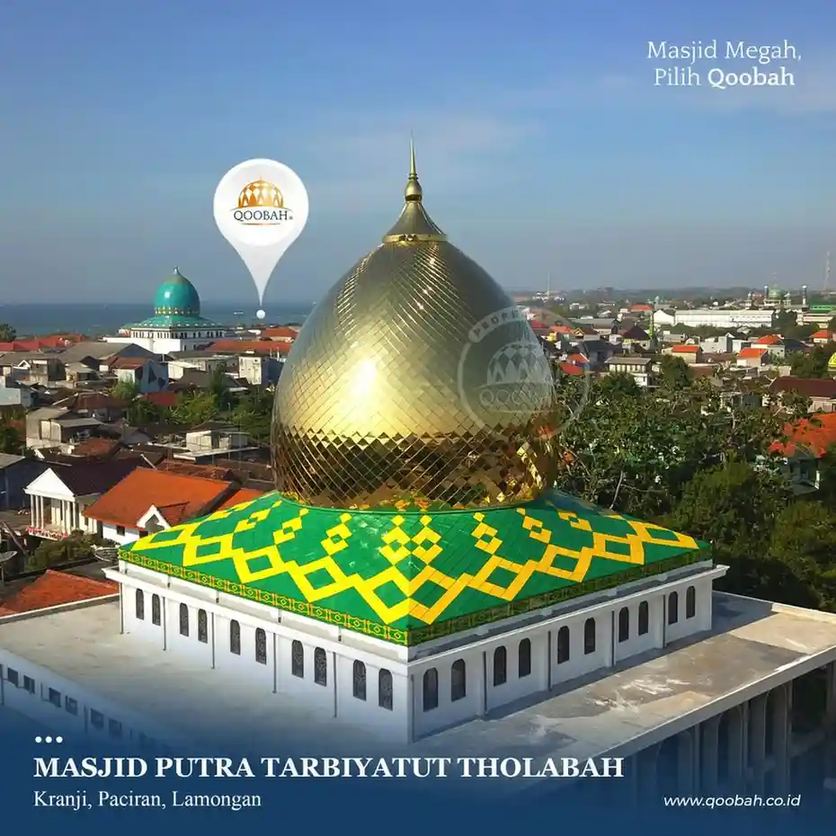 kubah masjid stainless gold