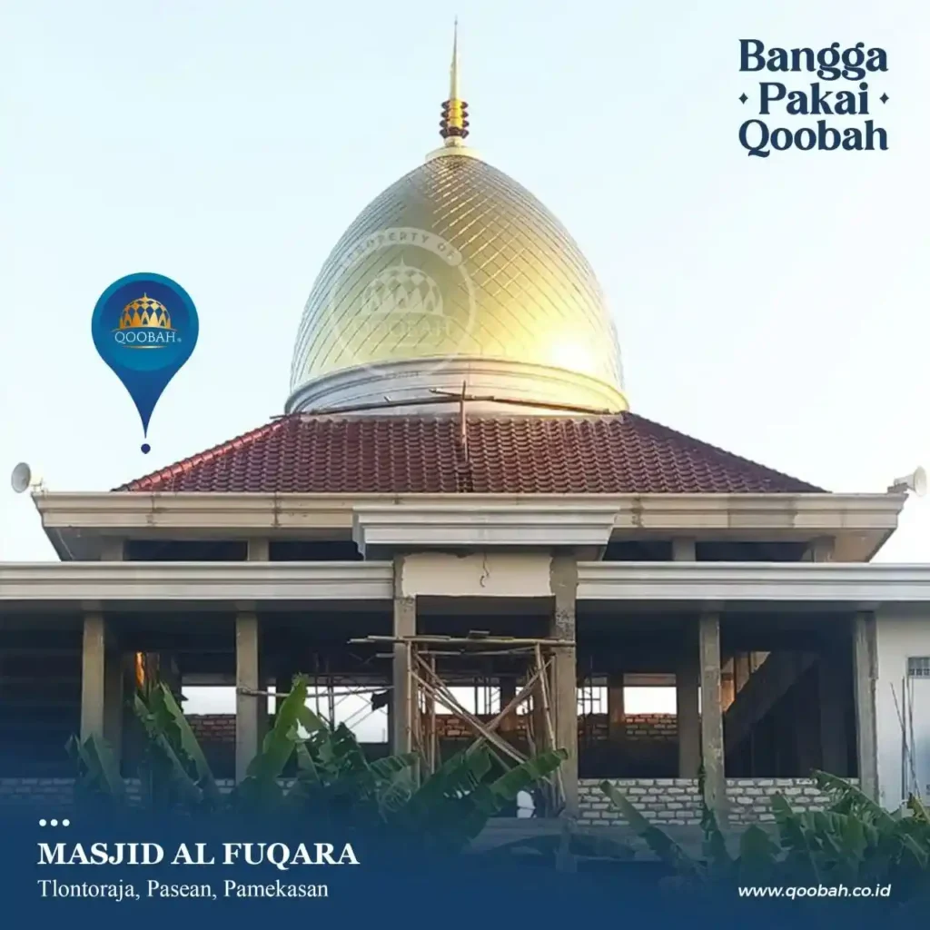proyek kubah masjid stainless gold