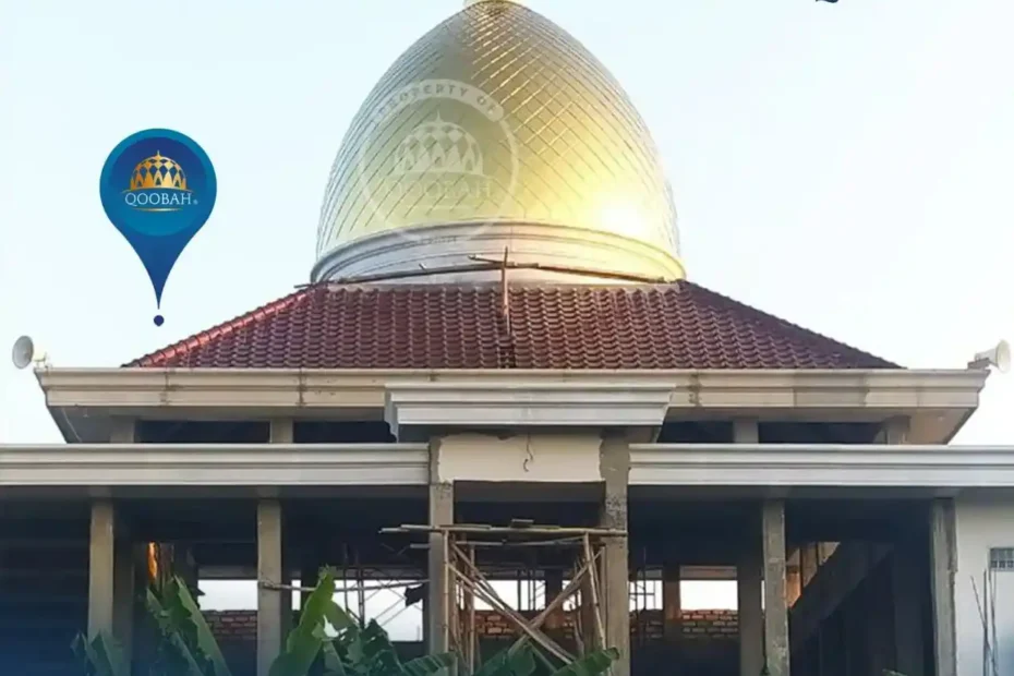 Proyek Kubah Masjid Stainless Gold Diameter 6 Meter untuk Masjid Al-Fuqara Pamekasan