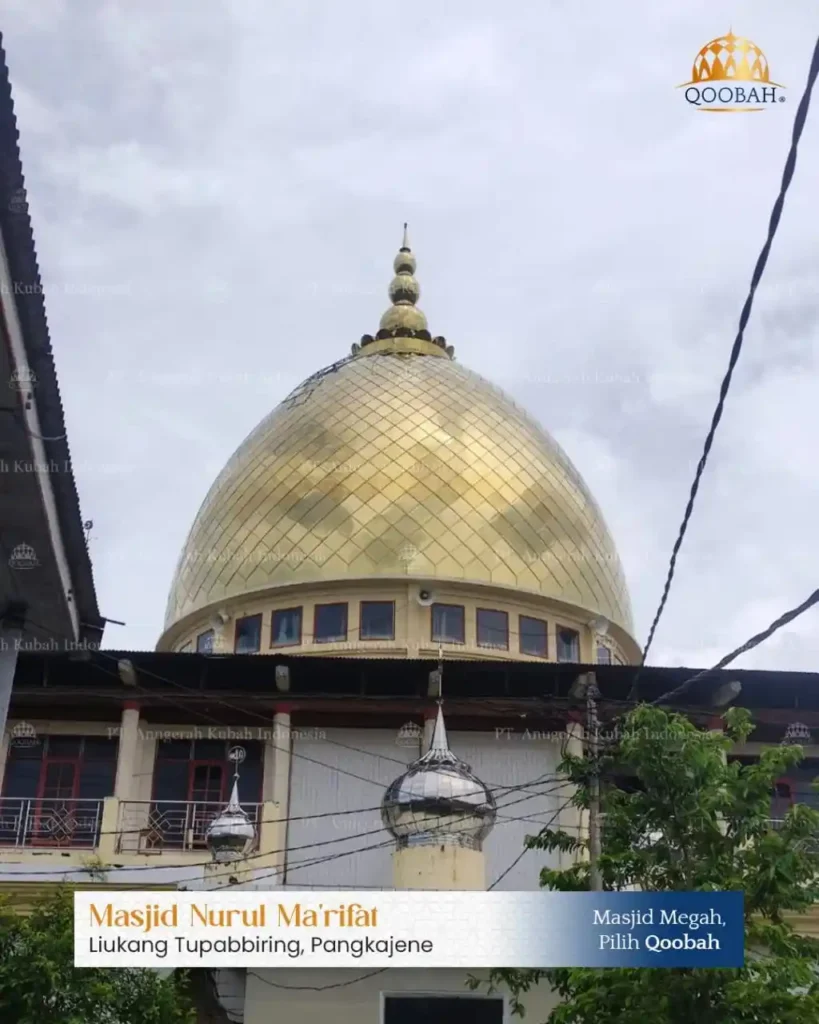 Kubah Masjid Stainless Gold Diameter 13 Meter
