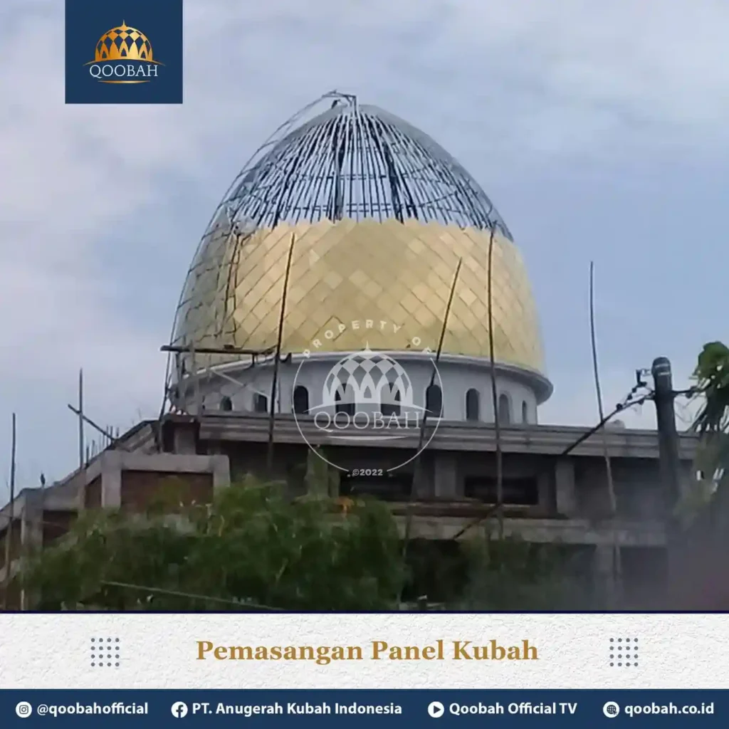 Proyek kubah masjid stainless gold