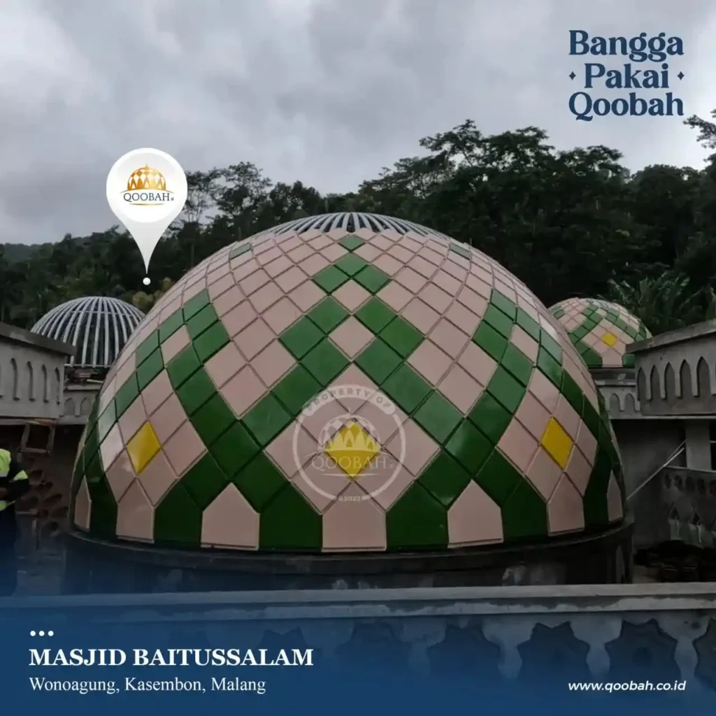 kubah masjid enamel 4 meter