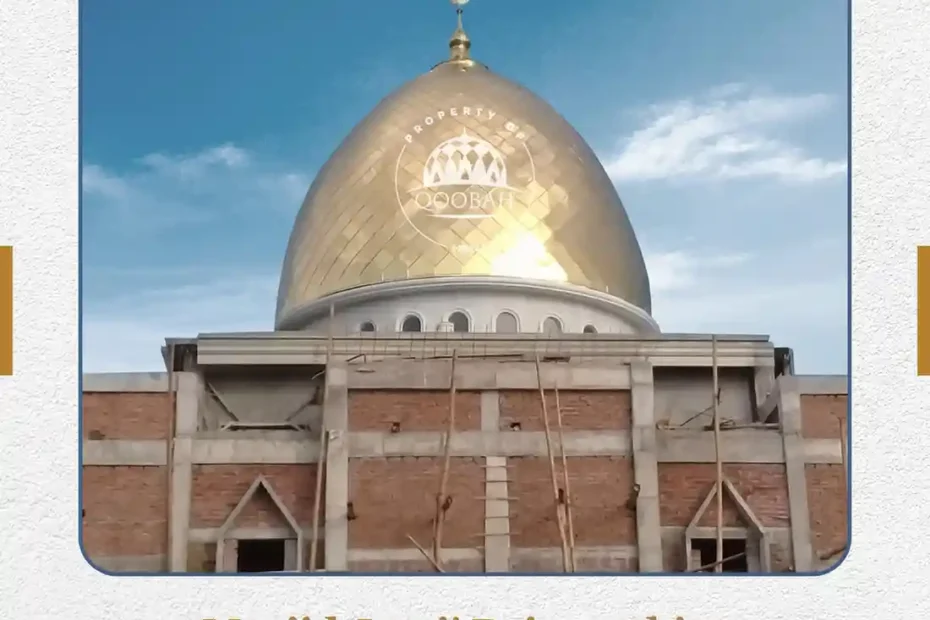 Proyek kubah masjid stainless gold