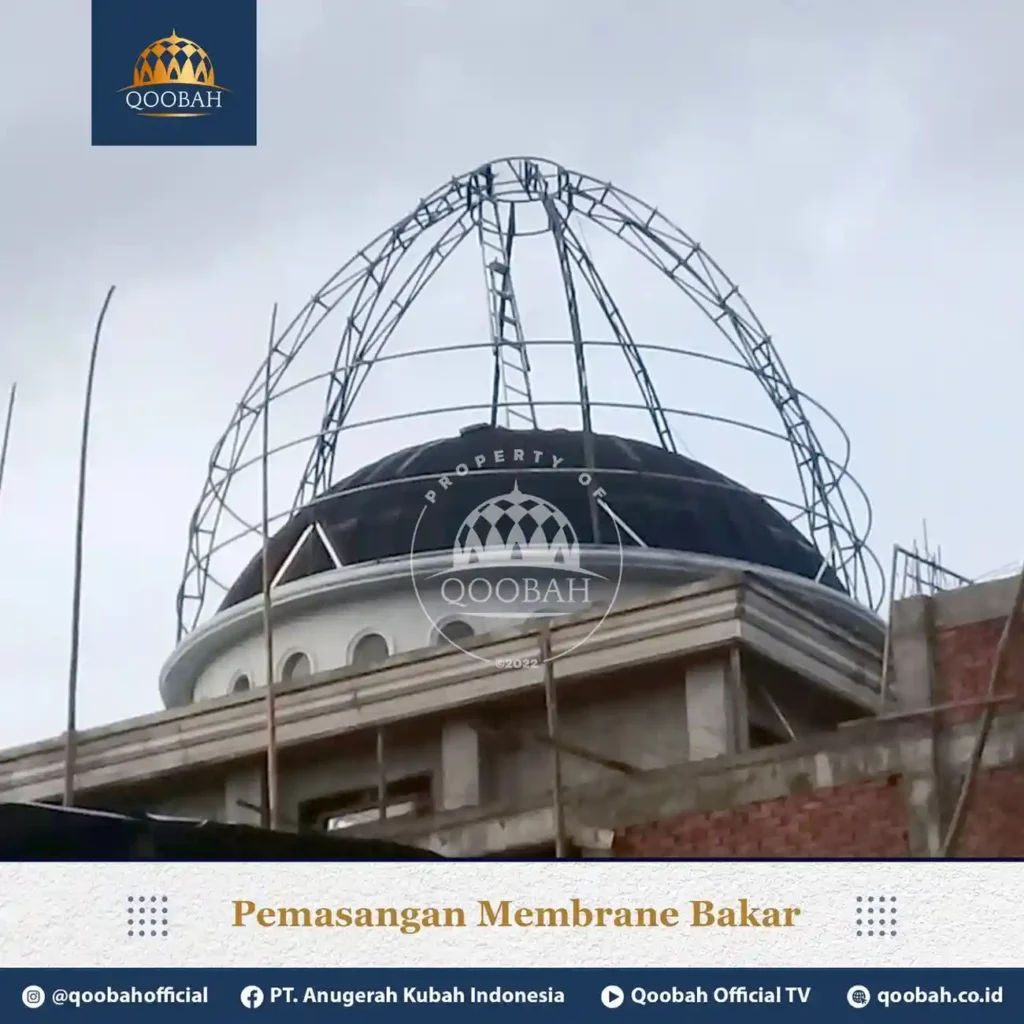 Proyek kubah masjid stainless gold