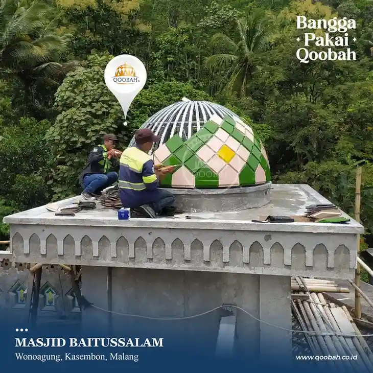 kubah masjid enamel 4 meter