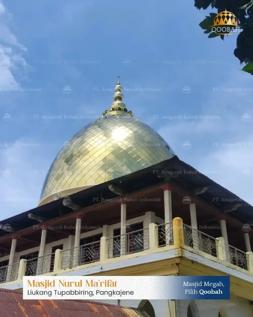Kubah Masjid Stainless Gold Diameter 13 Meter