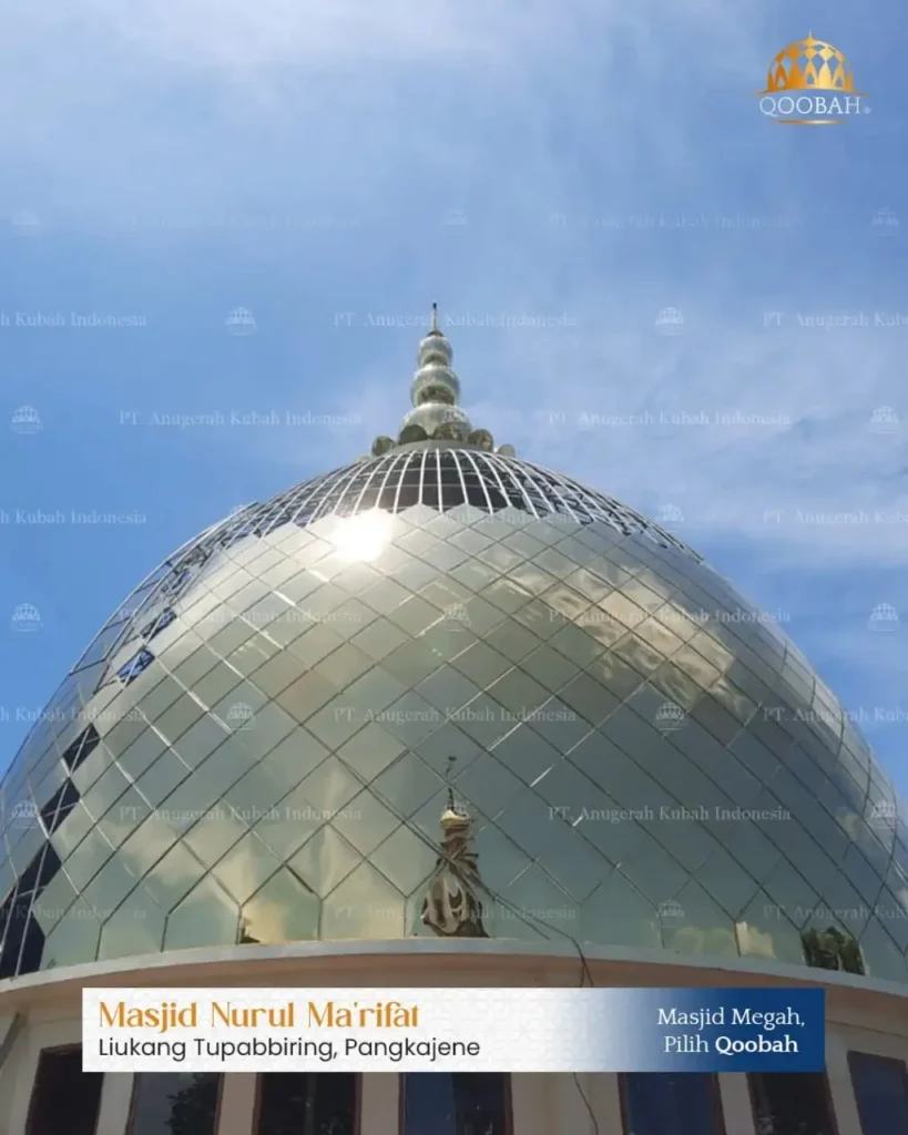 Kubah Masjid Stainless Gold Diameter 13 Meter